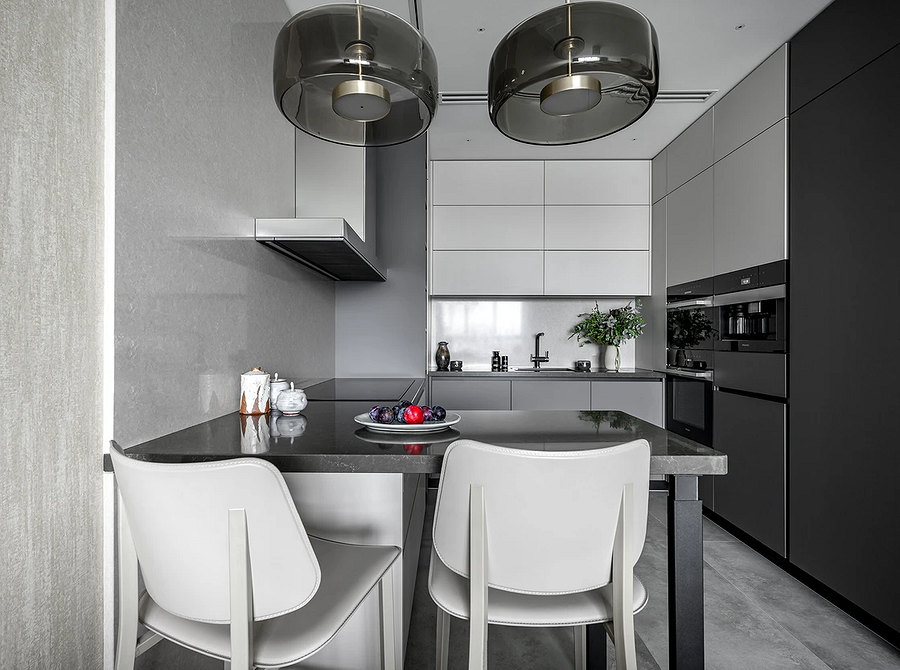 Дизайн интерьера кухни в сером цвете: секреты оформления и 92 стильных фото