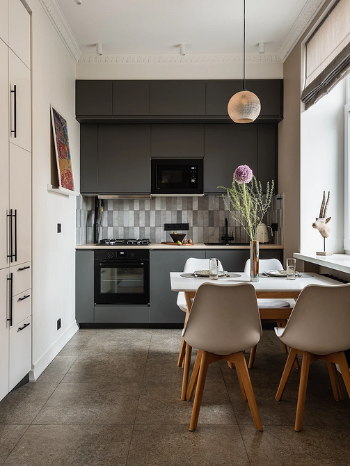 Дизайн интерьера кухни в сером цвете: секреты оформления и 92 стильных фото