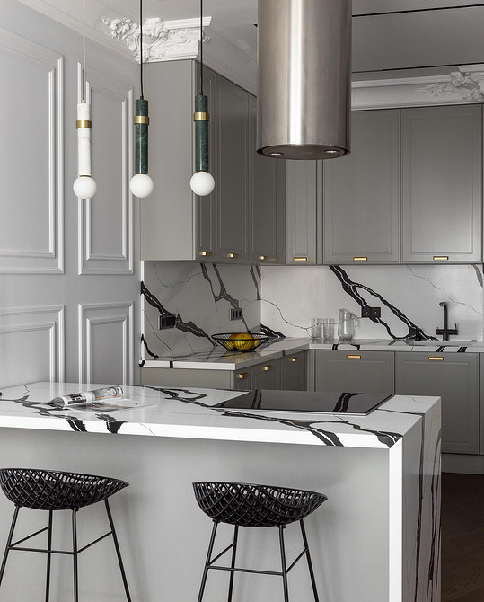 Дизайн интерьера кухни в сером цвете: секреты оформления и 92 стильных фото