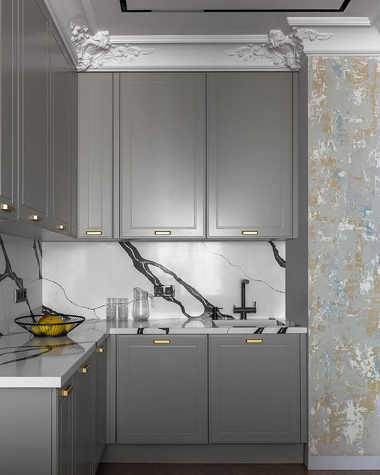 Дизайн интерьера кухни в сером цвете: секреты оформления и 92 стильных фото