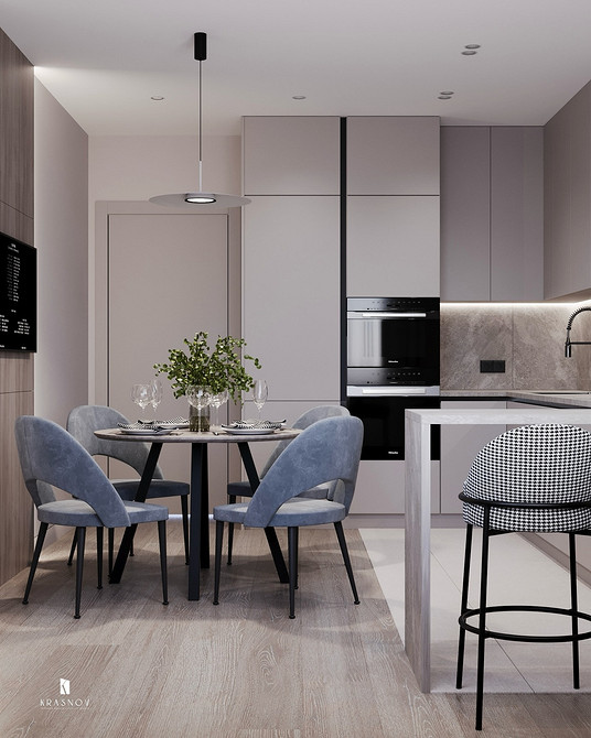 Дизайн интерьера кухни в сером цвете: секреты оформления и 92 стильных фото