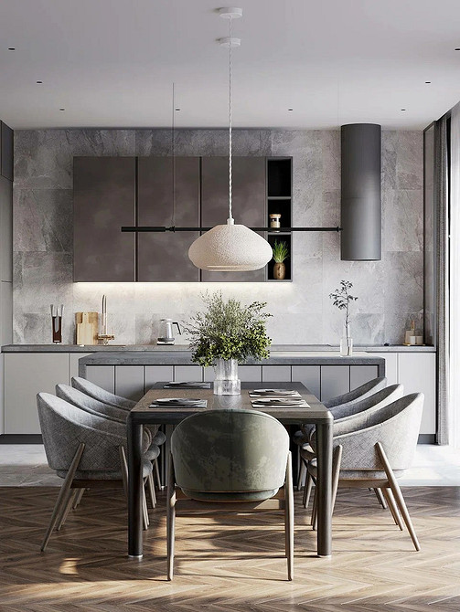 Дизайн интерьера кухни в сером цвете: секреты оформления и 92 стильных фото