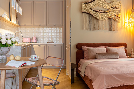 Квартира, как из Пинтерест: уютные и стильные 34 кв. м для девушки