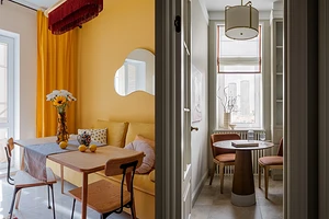 С чем сочетать шторы на кухне? 6 примеров от дизайнеров