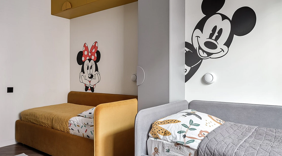 Дизайн интерьера детской для мальчика и девочки: советы по оформлению (73 фото)