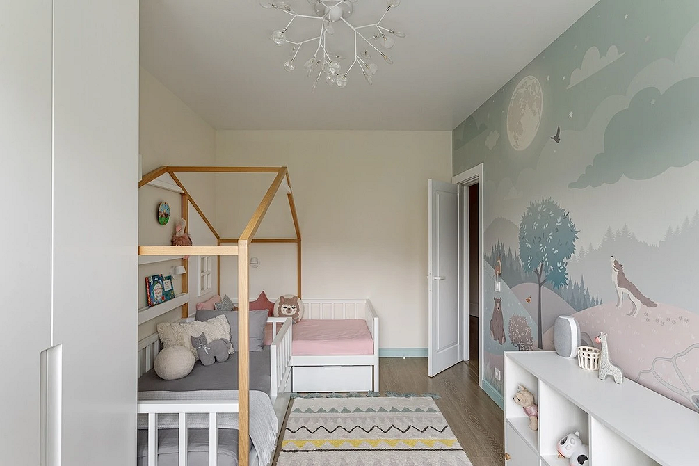 Дизайн интерьера детской для мальчика и девочки: советы по оформлению (73 фото)