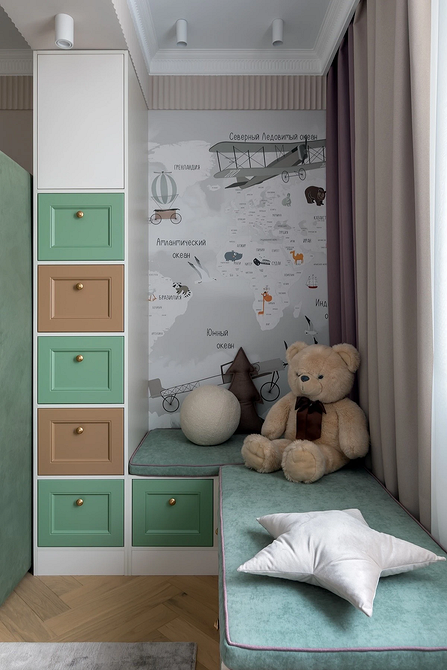 Дизайн интерьера детской для мальчика и девочки: советы по оформлению (73 фото)