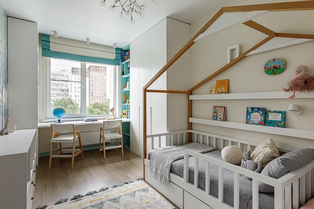 Дизайн интерьера детской для мальчика и девочки: советы по оформлению (73 фото)