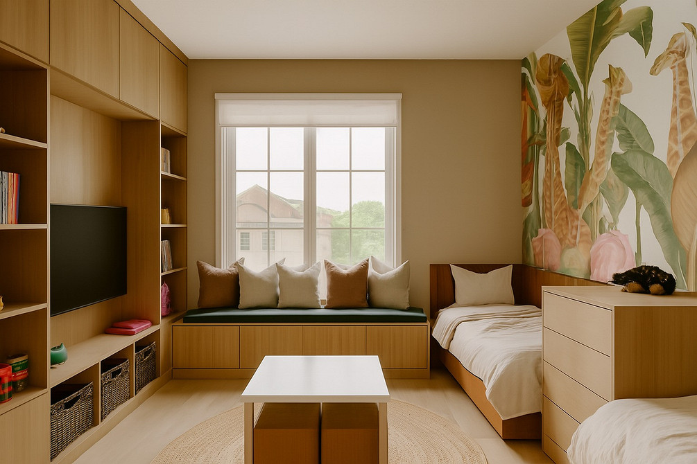 Дизайн интерьера детской для мальчика и девочки: советы по оформлению (73 фото)