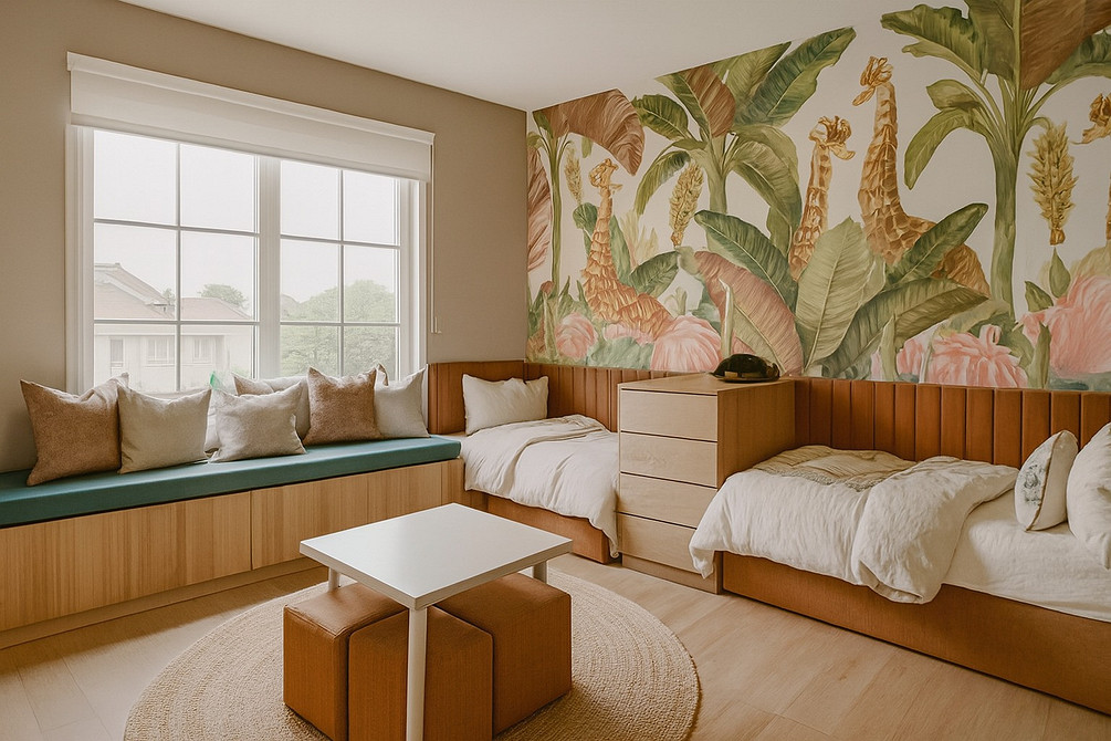 Дизайн интерьера детской для мальчика и девочки: советы по оформлению (73 фото)