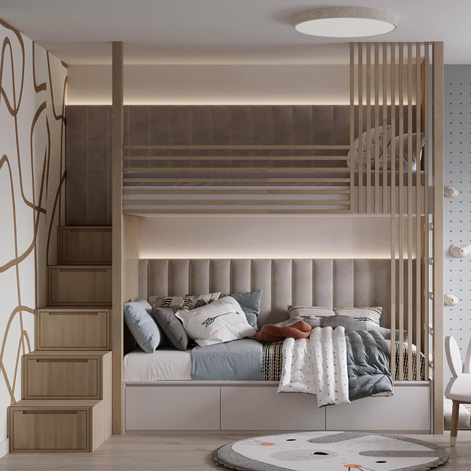 Дизайн интерьера детской для мальчика и девочки: советы по оформлению (73 фото)