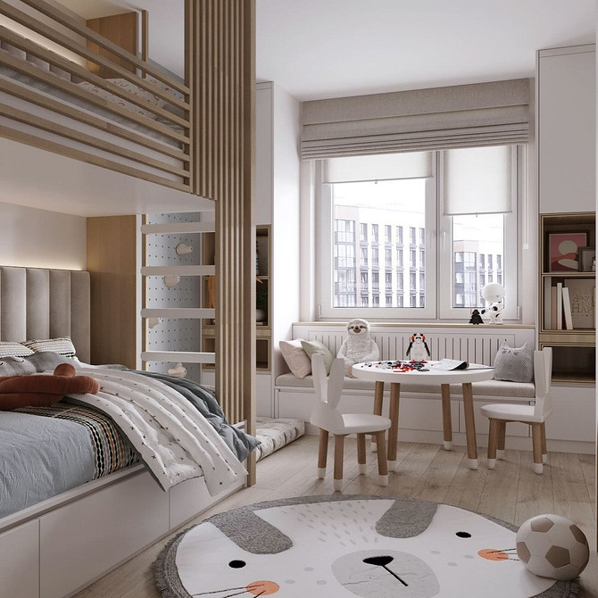 Дизайн интерьера детской для мальчика и девочки: советы по оформлению (73 фото)