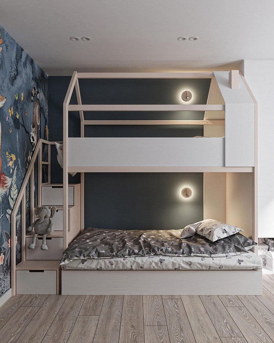 Дизайн интерьера детской для мальчика и девочки: советы по оформлению (73 фото)