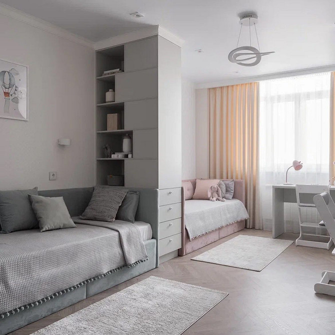 Дизайн интерьера детской для мальчика и девочки: советы по оформлению (73 фото)