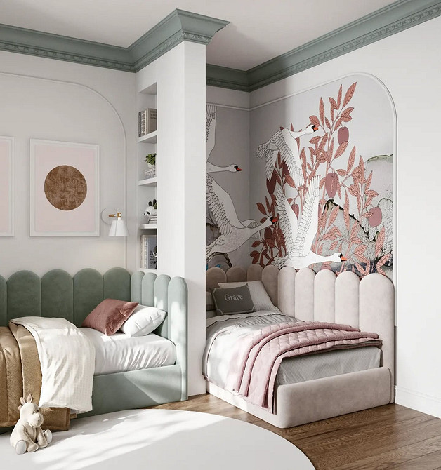 Дизайн интерьера детской для мальчика и девочки: советы по оформлению (73 фото)