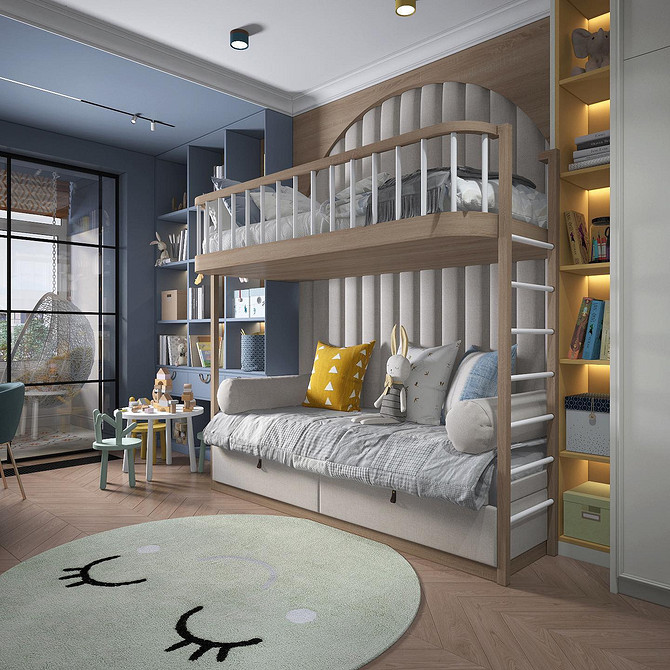 Дизайн интерьера детской для мальчика и девочки: советы по оформлению (73 фото)