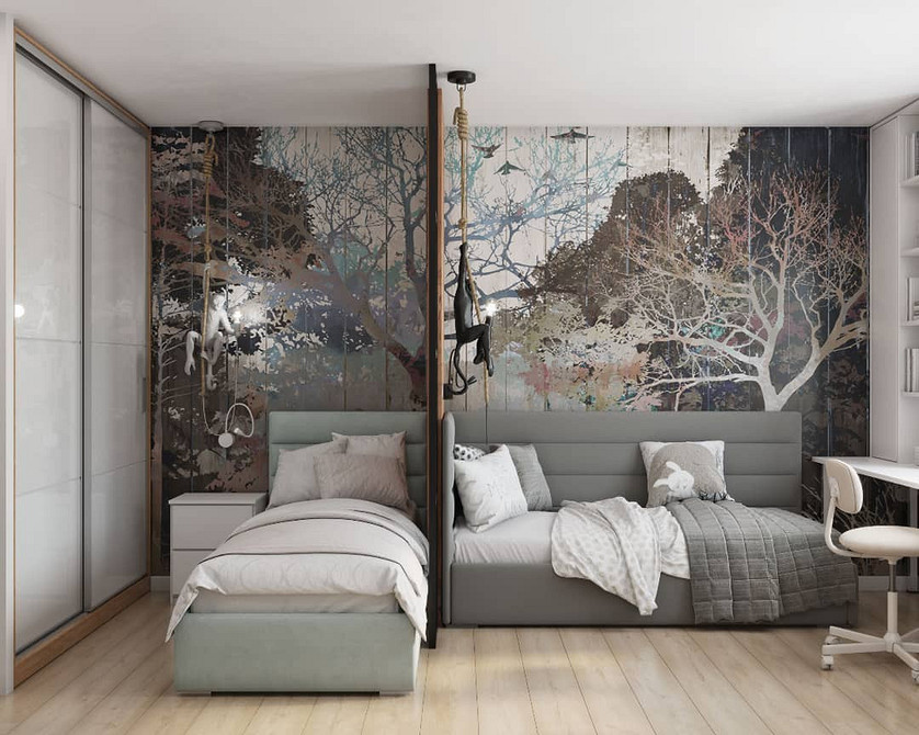 Дизайн интерьера детской для мальчика и девочки: советы по оформлению (73 фото)