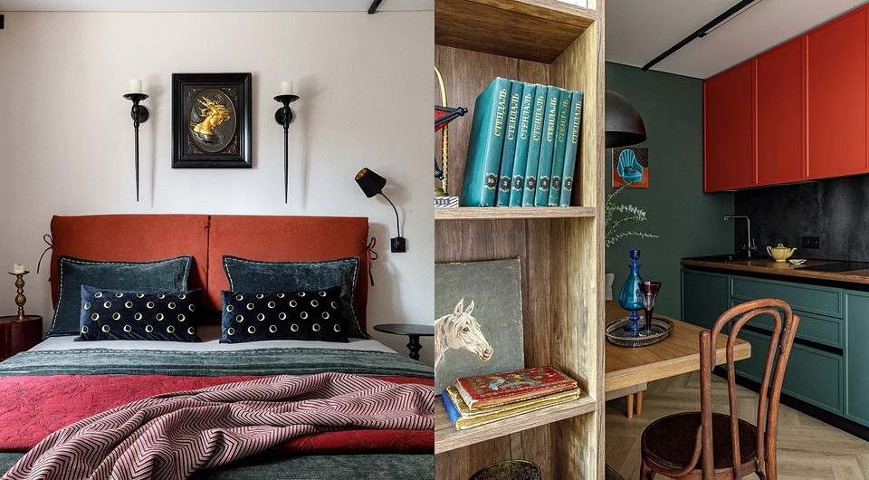 Для дочки дизайнера: необычная студия 25 кв. м с семейным антиквариатом в бывшем общежитии (фото до и после)