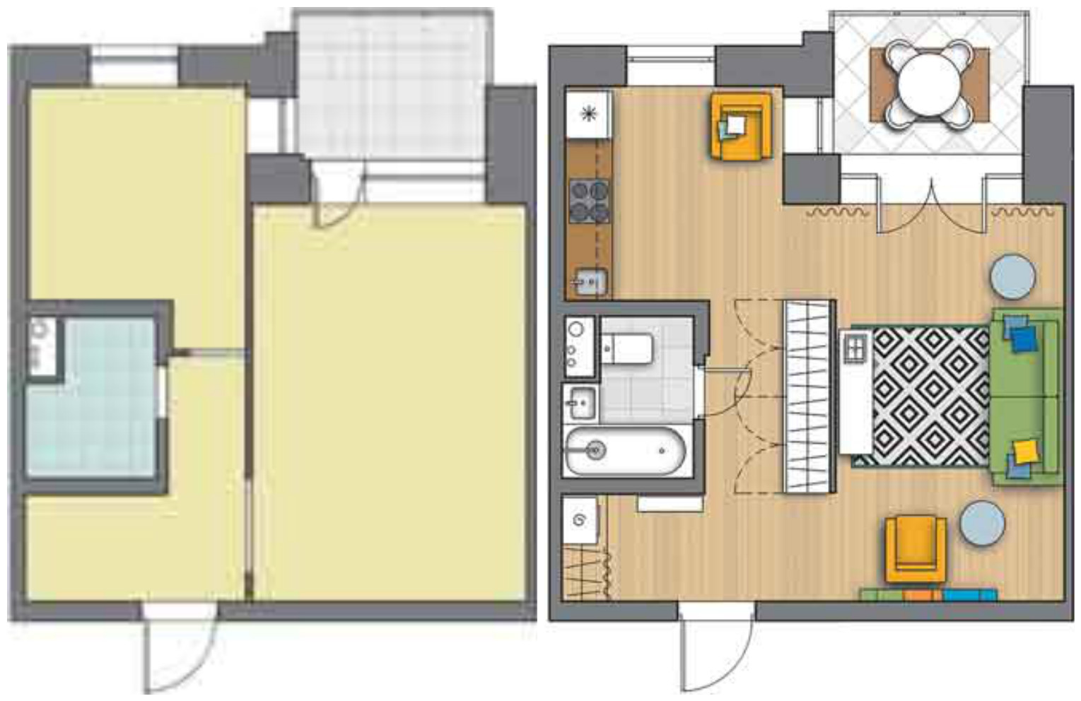 Дизайн маленьких квартир: 8 оригинальных идей