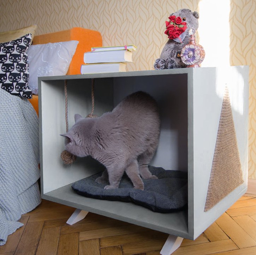 Домик для кошки из фанеры своими руками: фото